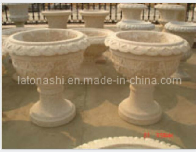 G682 Yellow Stone Granite Flower Pot