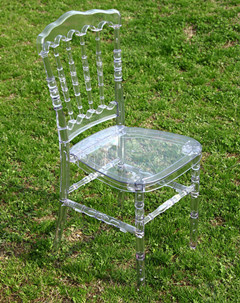 Clear Plastic Resin Stackable Napoleon Chair
