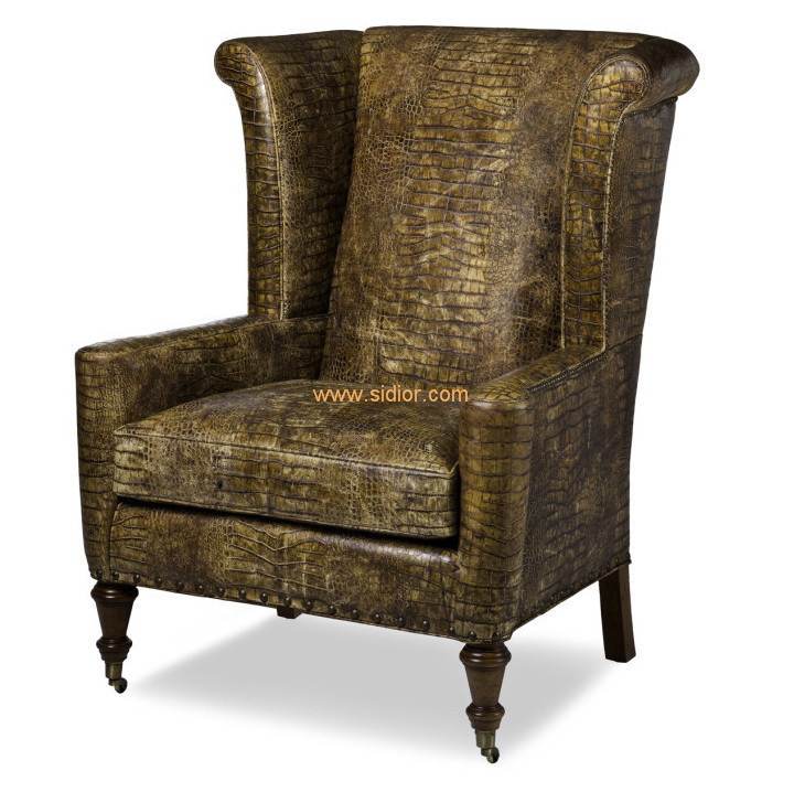 (CL-2205) Antique Wooden Hotel Restaurant Furniture for Leather Arm Chair