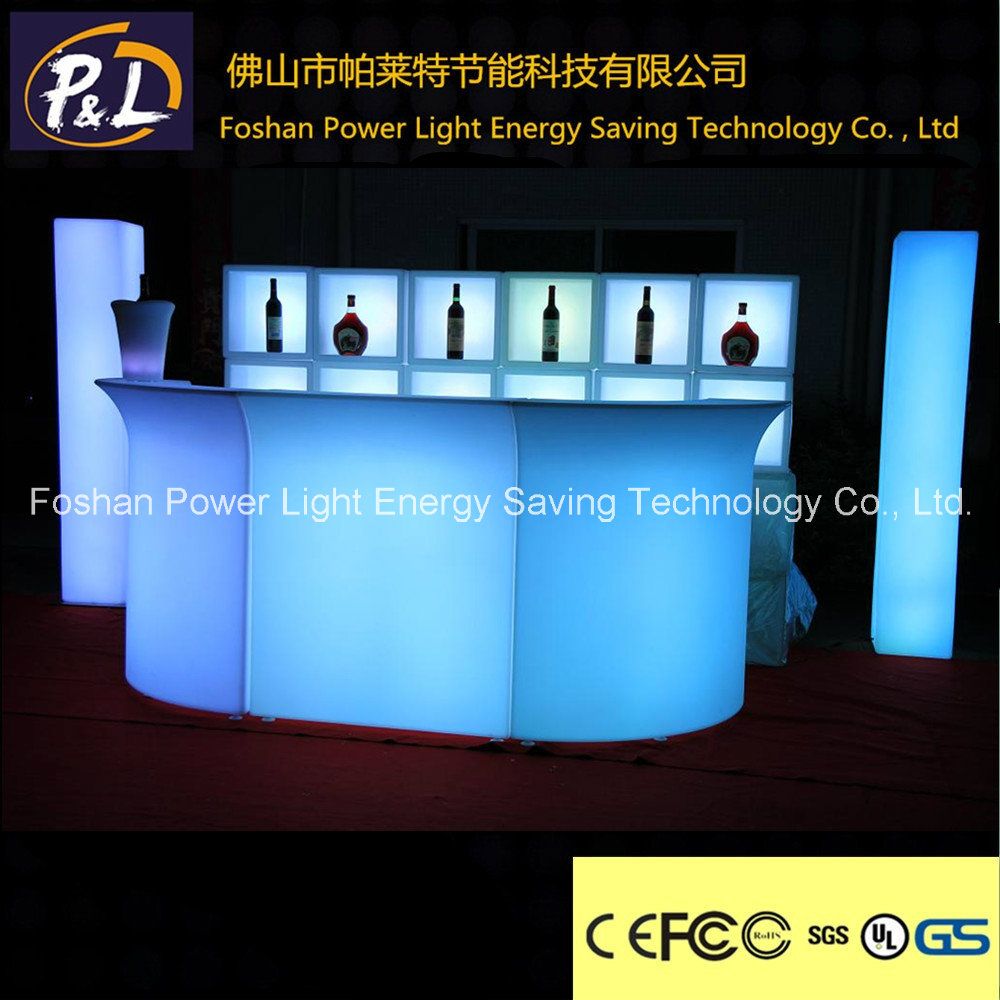 Plastic Bar Furniture LED Lighted Counter