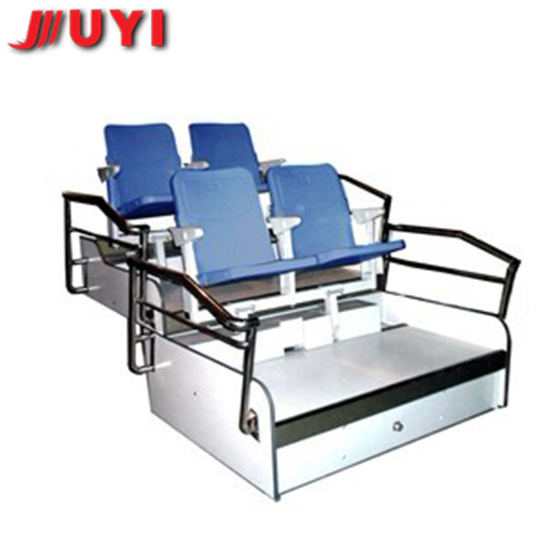 Jy-720 Soccer Classic VIP Wood Collapsible High Quality Plastic Wholesale Steel Retractable Gym Bleachers Beach Folding Chair