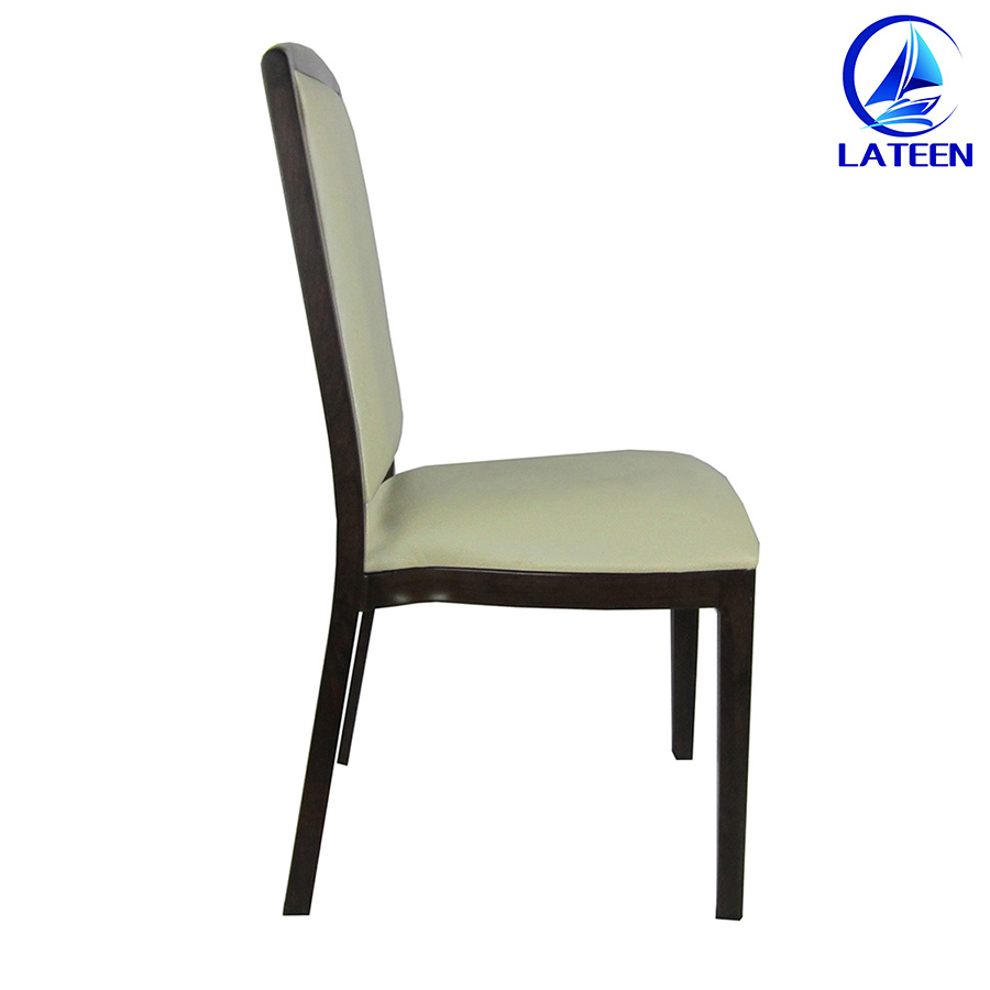 Modern Restaurant Furniture Metal Wood Like Dining Chair