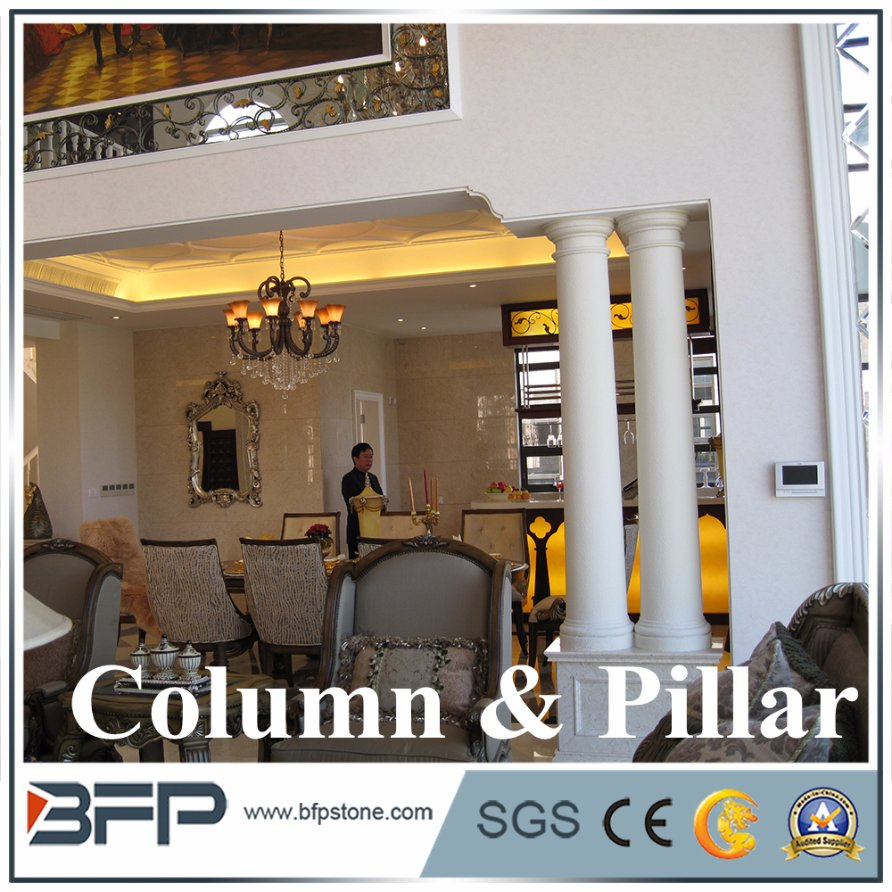 Natural Stone Marble Decorative Roman Pilar, Marble Roman Column