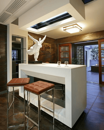 Contemporary Elegant Acrylic Solid Surface Wine Bar Counter