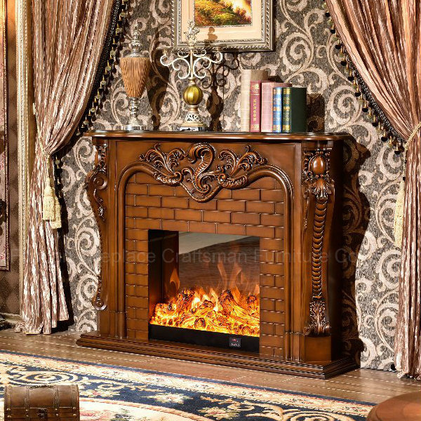 Antique Sculpture Hotel Furniture LED Light Heater Electric Fireplace (325B)