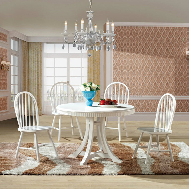 Modern White Solid Wood Foode Court Dining Windsor Chair (SP-EC758)
