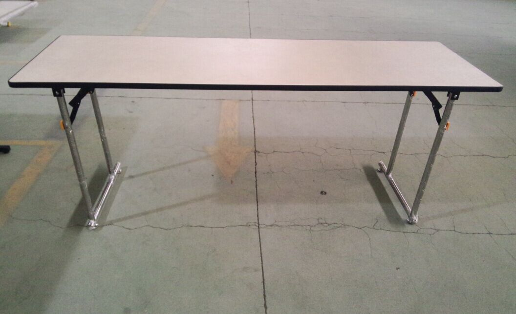 High Quality Wood Stainless Steel Foldable Hotel Banquet Table