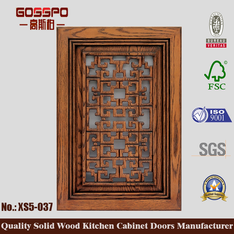 Antique Louvered Kitchen Cabinet Doors (GSP5-037)