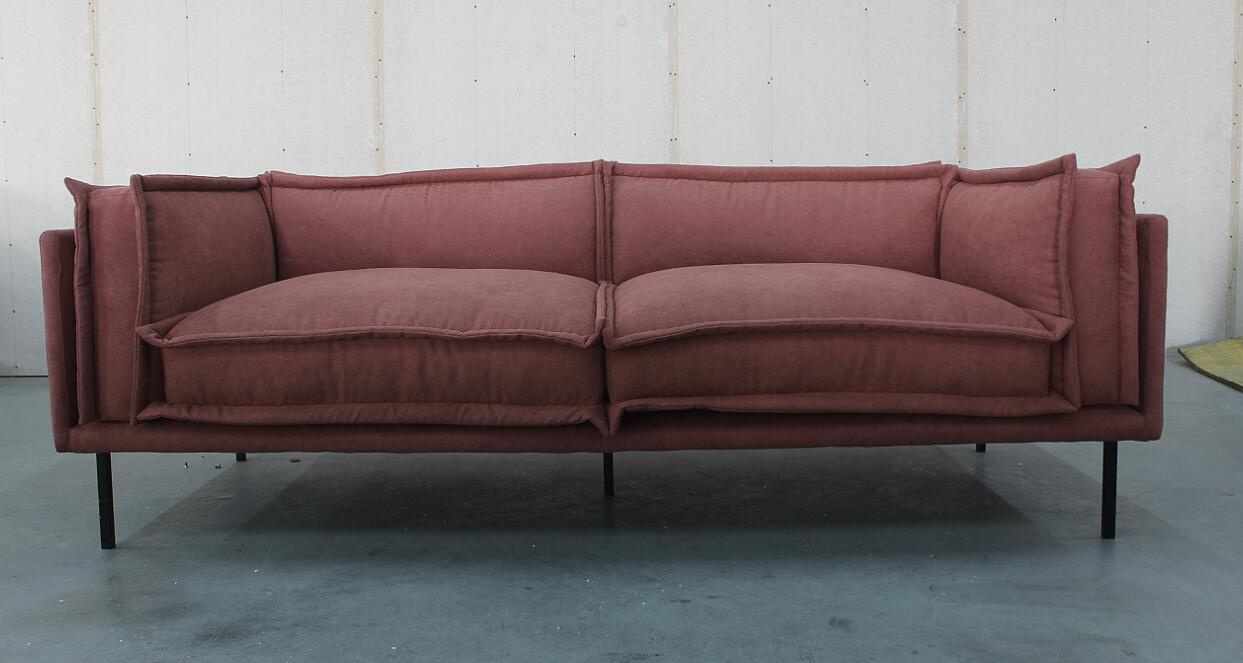 Modern High Quality Fabric with Feather Seat Cushion 3 Seat Sofa Yh-345