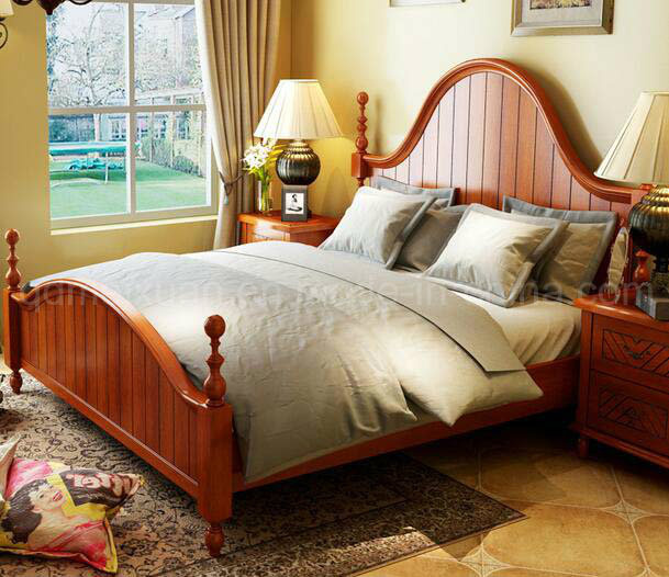 Solid Wooden Bed Modern Beds (M-X2736)