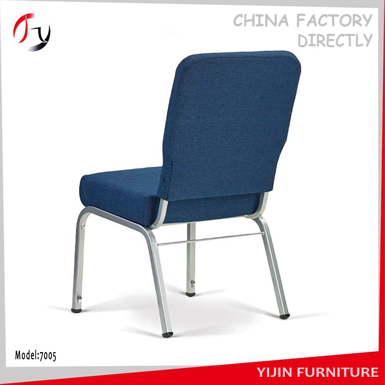 2016 Elegant Fabric Upholstered Back Silver Church Chair (JC-117)