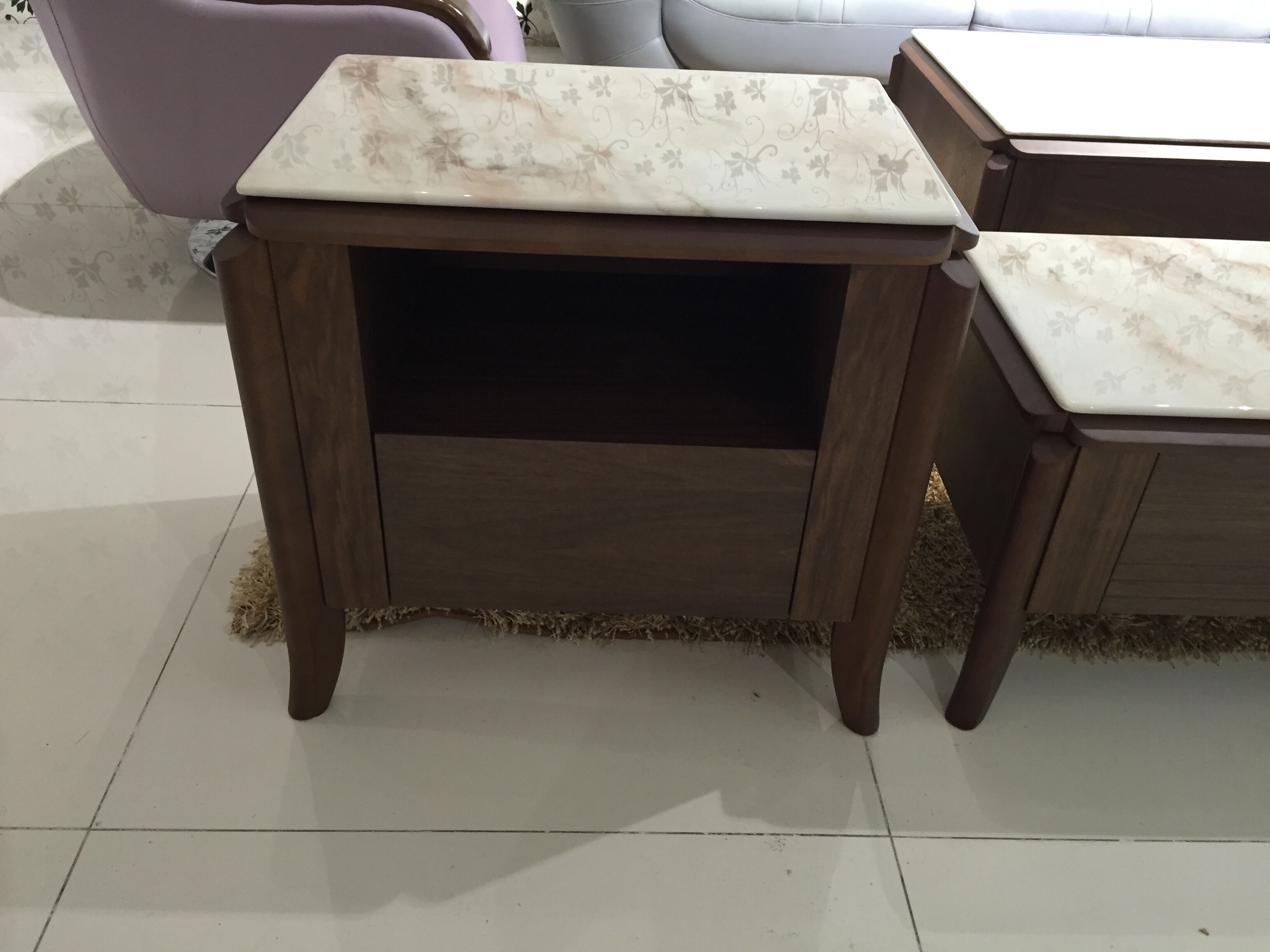 Good Quality Marble Top Side Table (CJ-2045B)