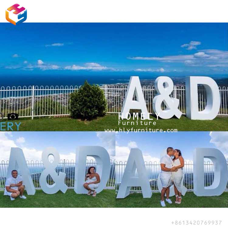 Hly Customized White Wood Cheap Wedding Decoration Letter Table