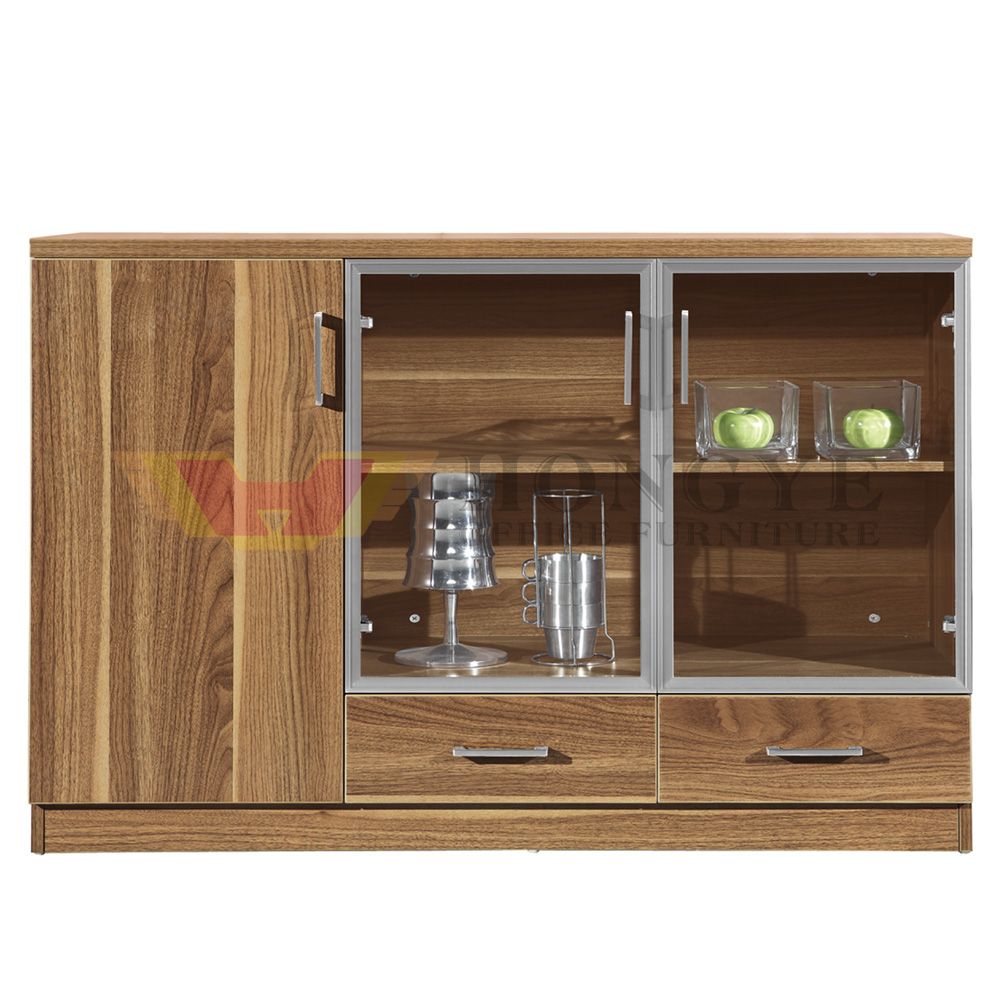 Glass Door Dark Color Classic Popular Office Tea Cabinet (HY-C01)