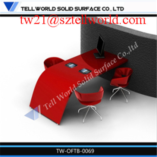 Artificial Acrylic Stone Table Fancy Modern Boss Office Desk Italian Computer Table