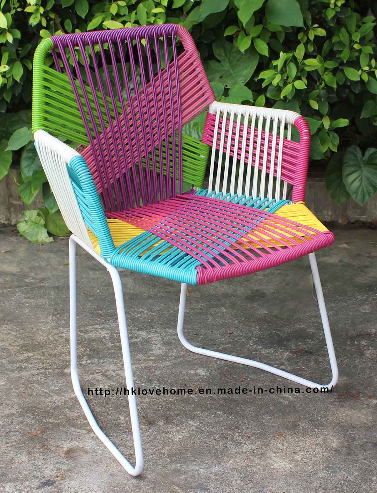 Classic Outdoor Metal Dining Rattan Armchair Tropicalia Restaurant Garden Chairs