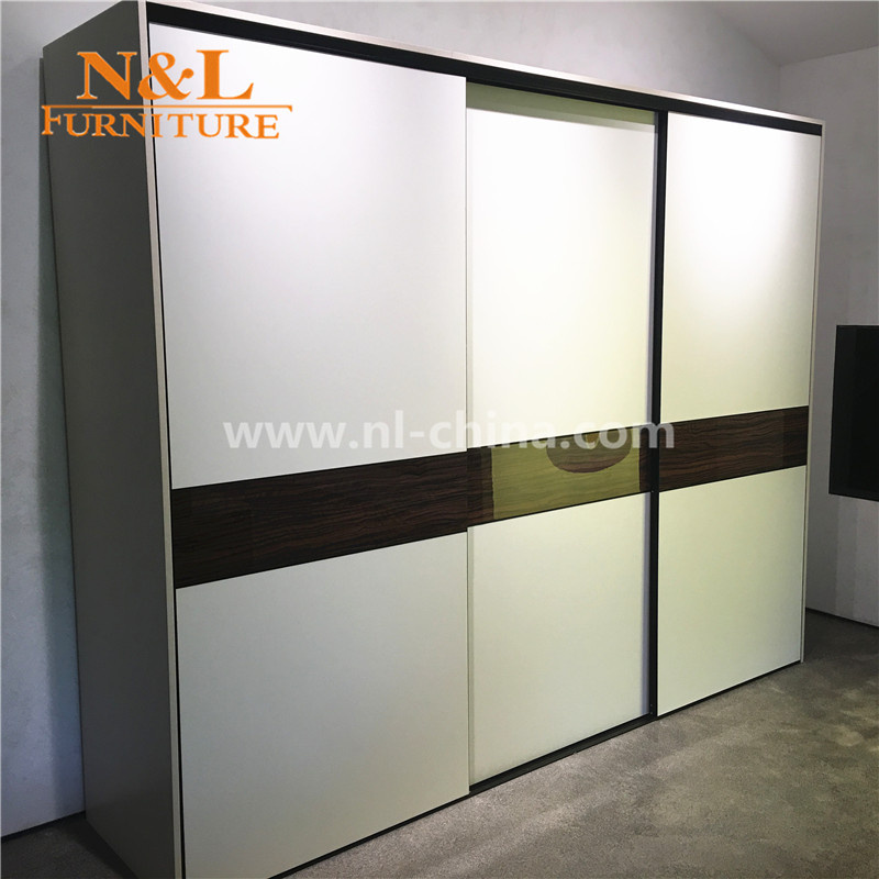 Wooden Bedroom Furniture Sets MDF Clothes Wall Cabinet Wardrobe