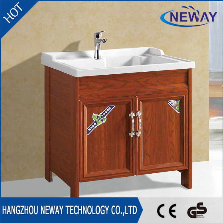 Ceramic Basin Modern Vanity PVC Sink Cabinet Bathroom