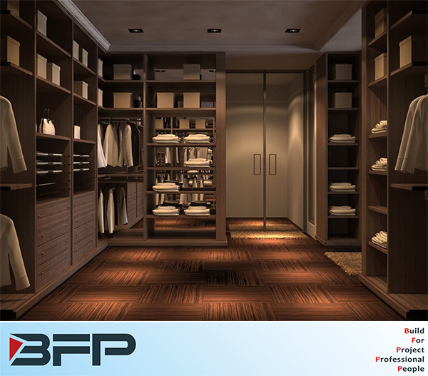 2017 New Design Melamine Wood Walk in Wardrobes