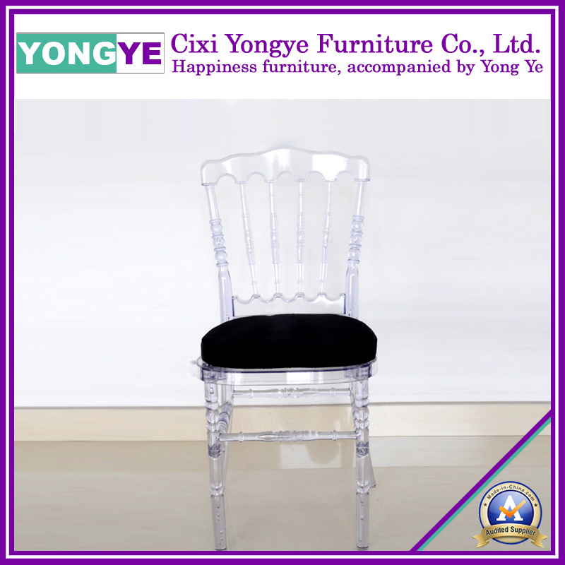 Acrylic Resin Napoleon Chair with Black Cushion