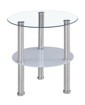 Round Glass Side Table, Corner Table, Little Coffee Table (C30)