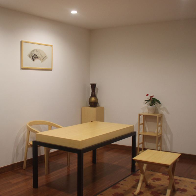 Modern Carbonized Bamboo Dining Table with Chair