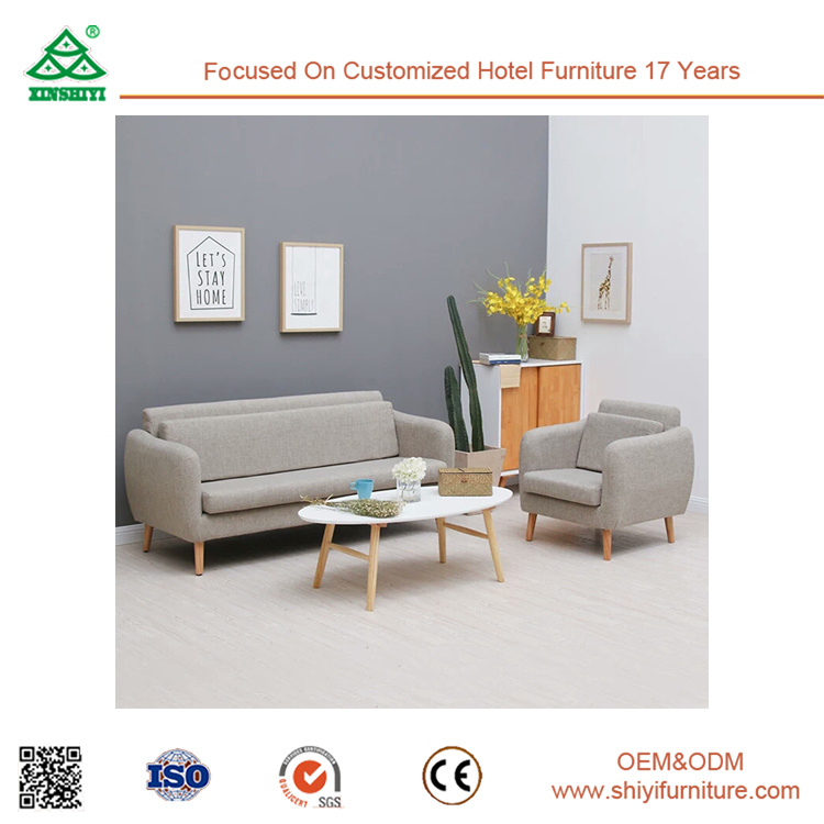 Wooden Cloth Art Modern Leisure Sofa