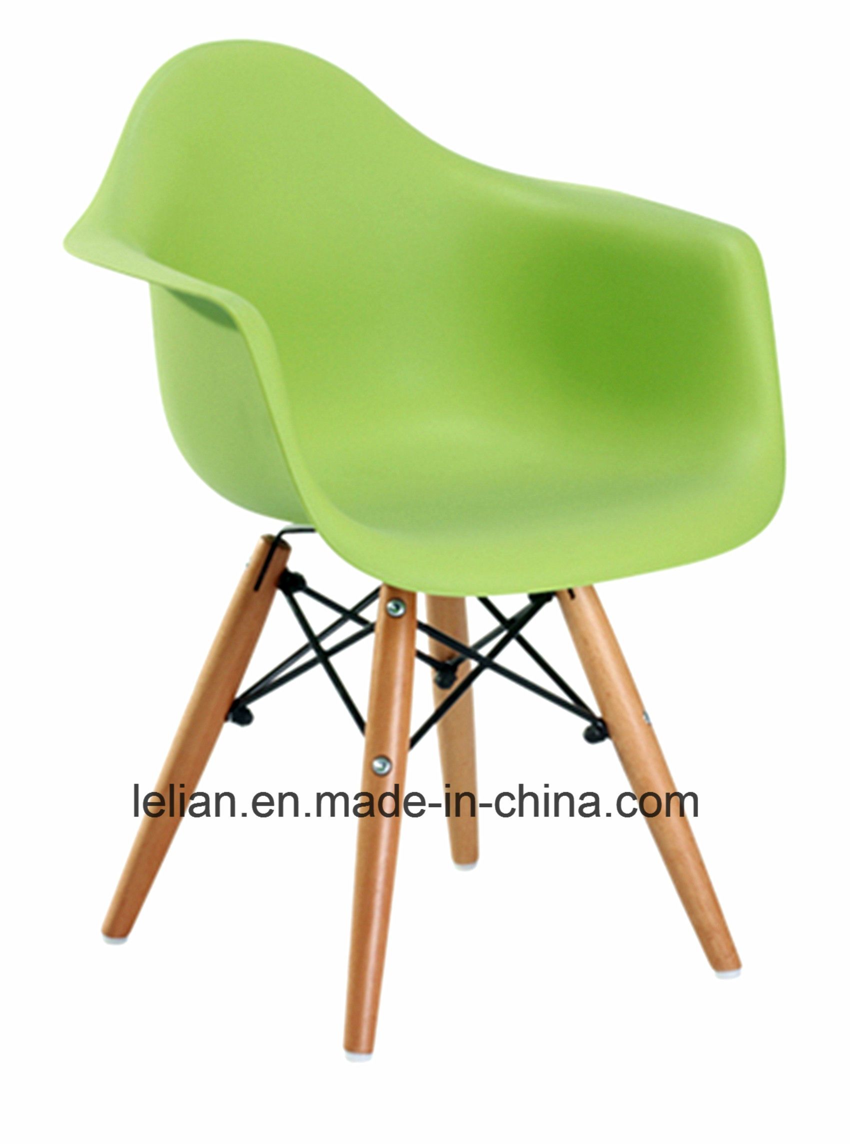 Modern Poly Dining Coffee Chair with Solid Wood Leg (LL-0043)