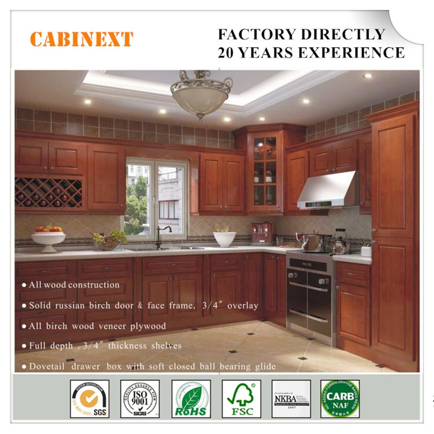 Modern Furniture Modular Kitchen Cabinets Rta Solid Wood Flat Pack