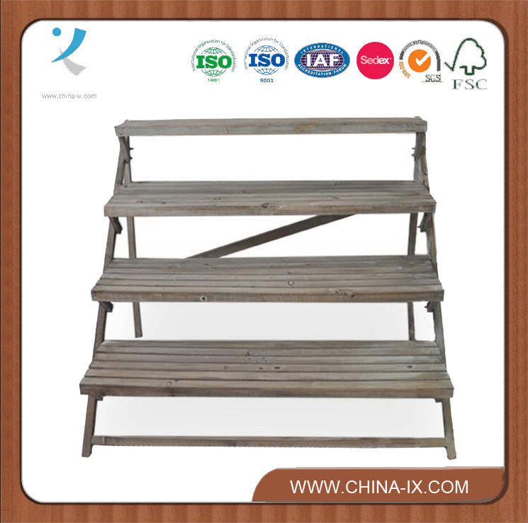 Wooden Four Step Retail Display Table