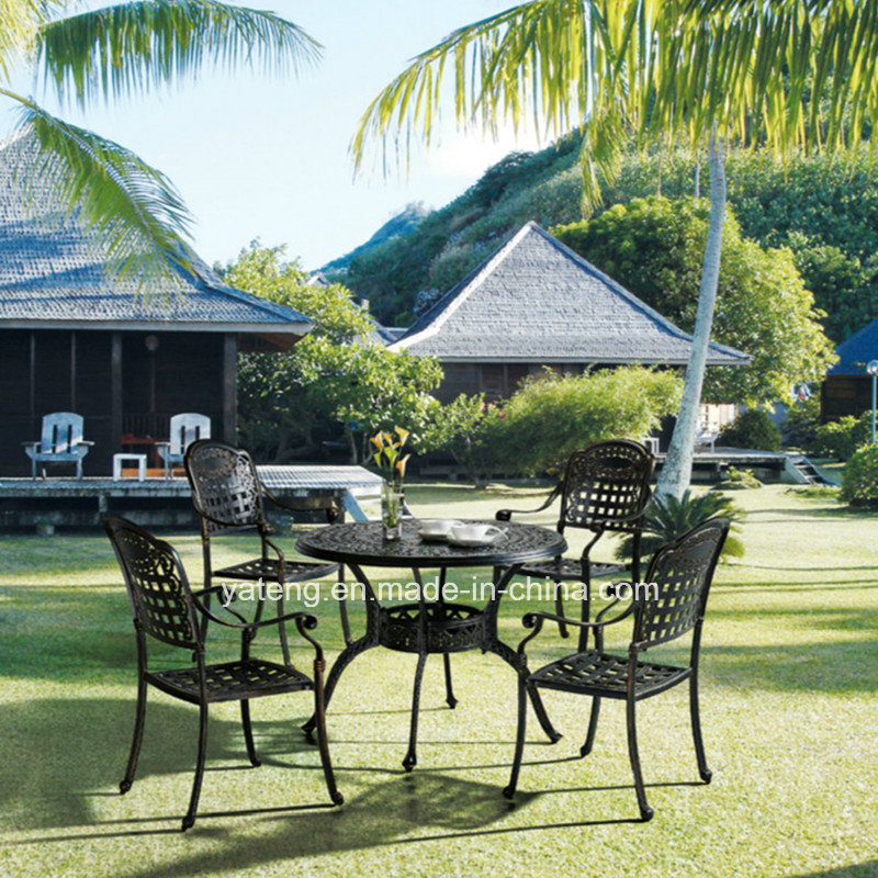 Good Price Hot Sale Garden Round Dining Table in Anodized Aluminum Material