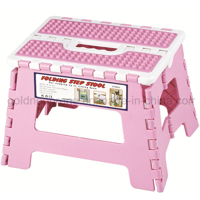 Outdoor House Plastic Massage Non-Slip Folding Step Stool (GNC-220-2)