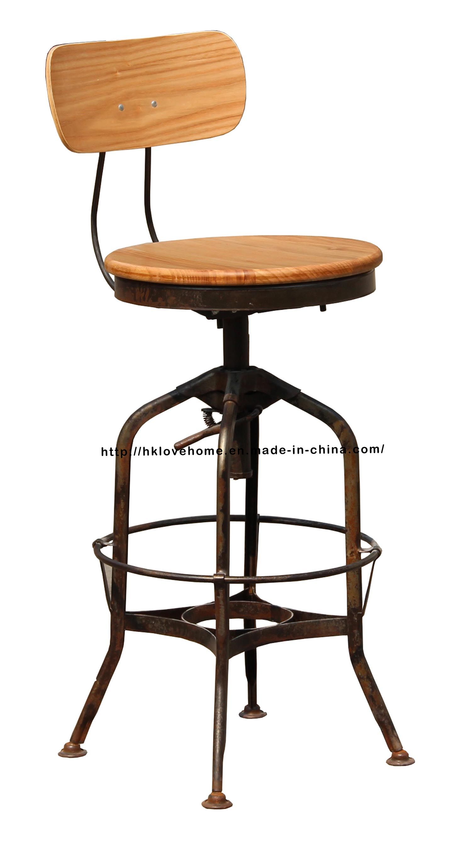 Industrial Metal Restaurant Dining Swivel Toledo Bar Stools Chair