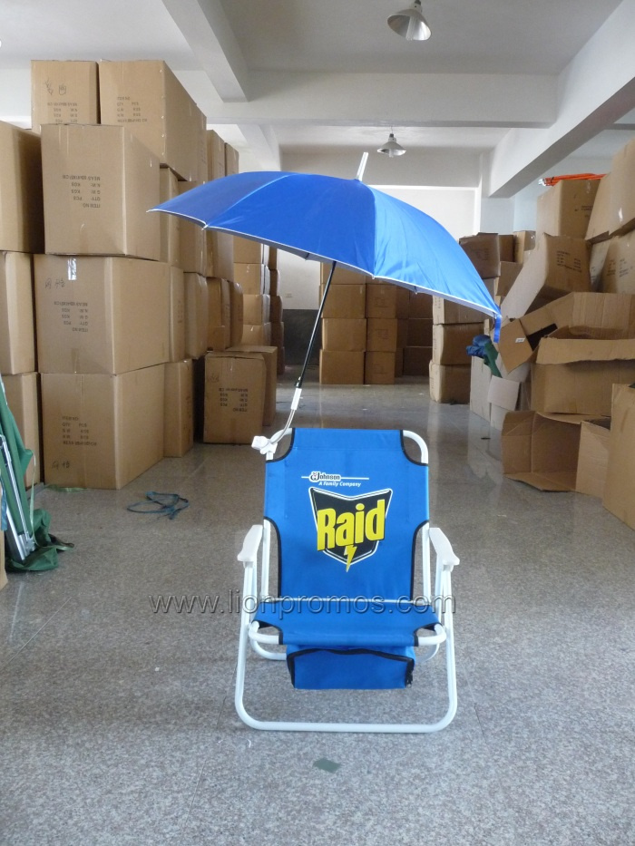 RAID Logo Summer Promotional Gift Umbrella Beach Chair