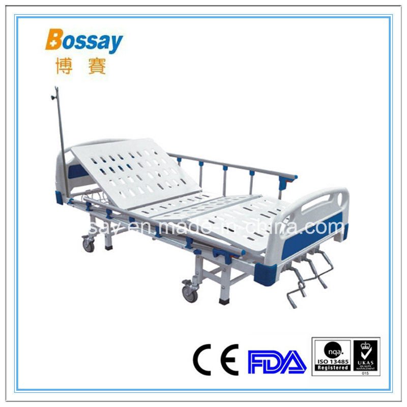 Three Hand Cranks Medical Bed Manual Hospital Bed