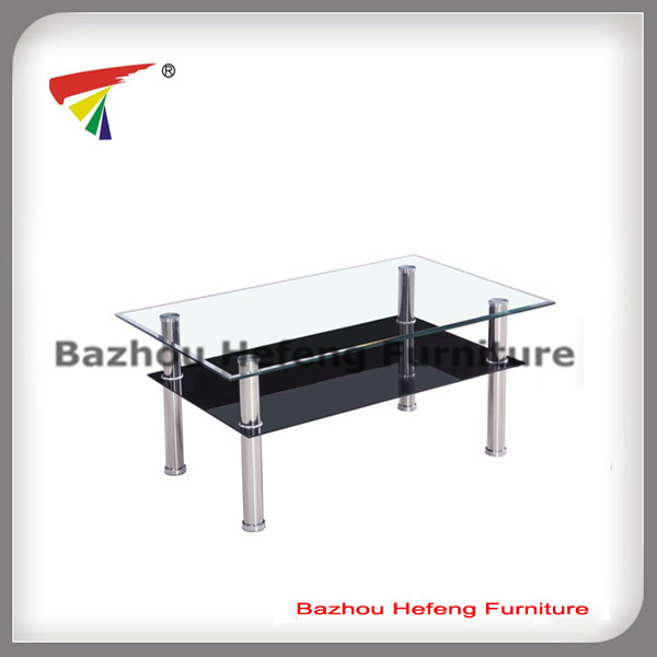 Cheap Living Room Table Furniture Glass Coffee Table (CT085)