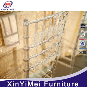 Clear Crystal Transparent PC Resin Plastic Party Hotel Wedding Event Banquet Rental Chiavari Chair