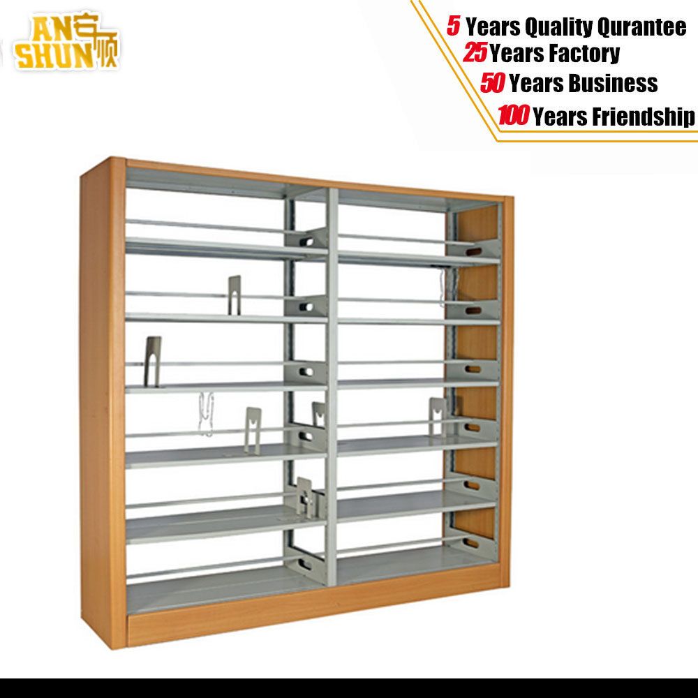 5 Storey Double Pillar Metal Bookshelf