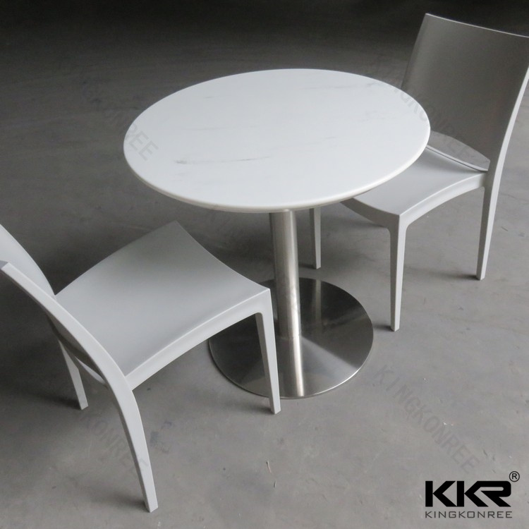 Solid Surface Round Dining Table with Chair