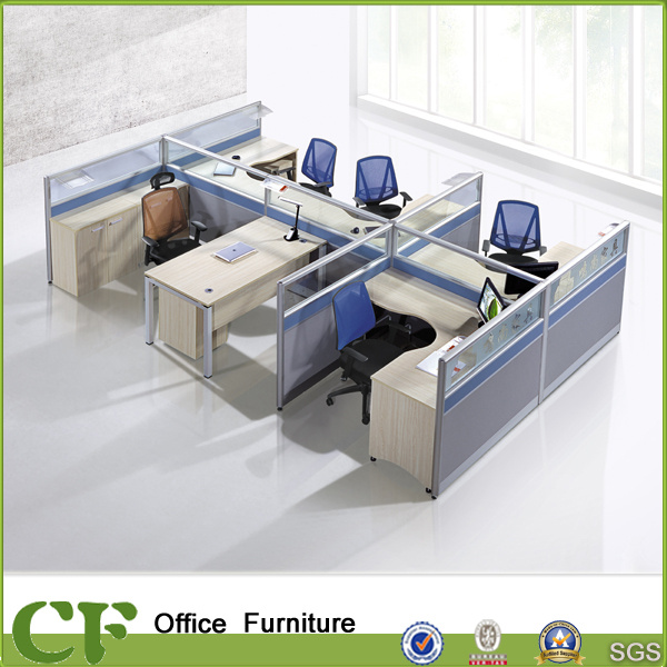 Modular Office Furniture 5 Seater Wood Call Center Workstation