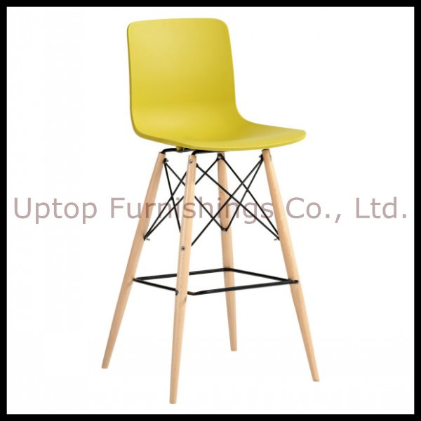 Wooden Leg Plastic Eames Bar Stool (SP-UBC246)