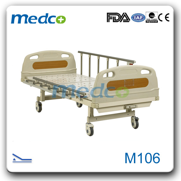 Quality Hospital ABS Patient Nursing Manual Bed with One Crank