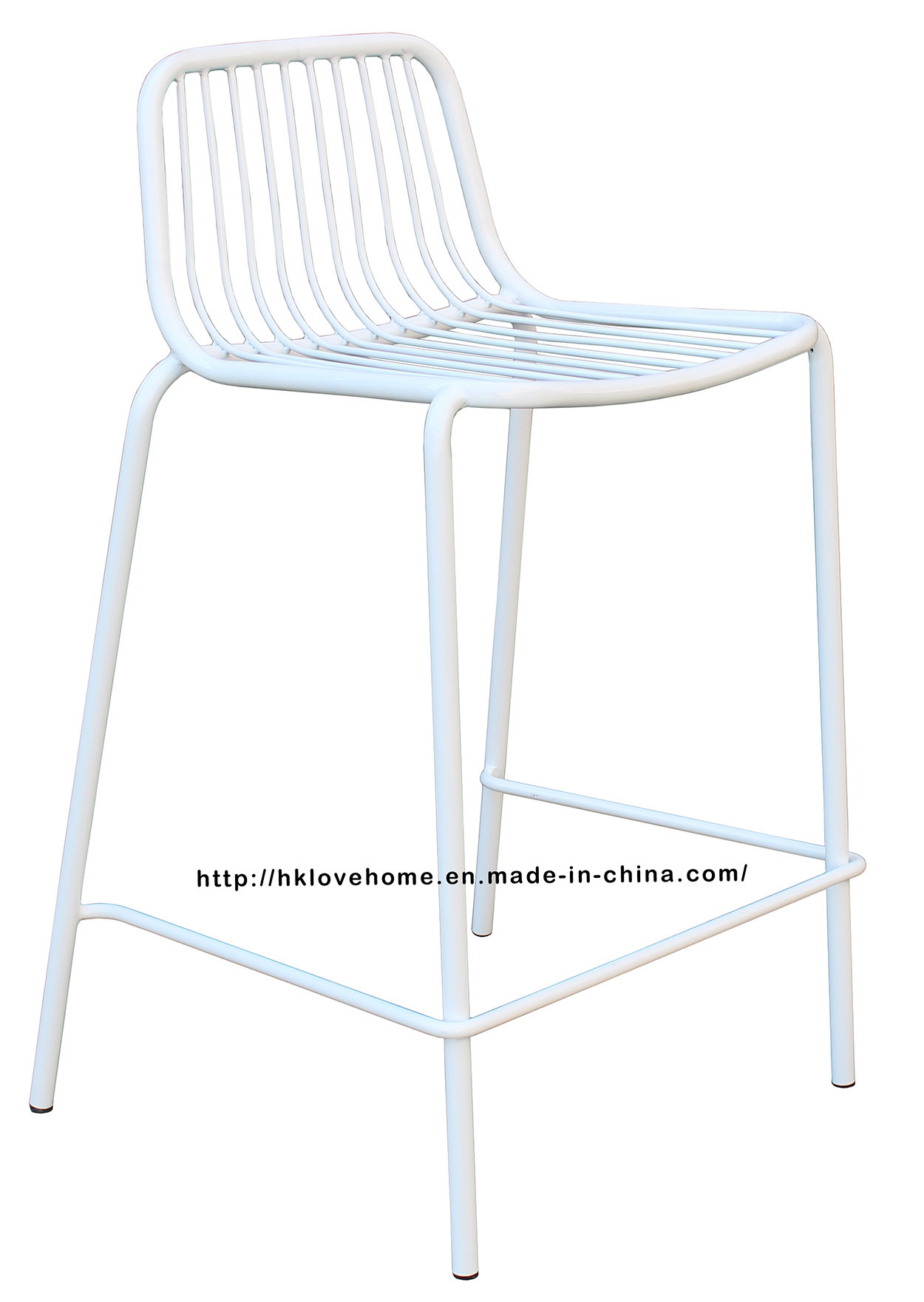 Modern Replica Metal Dining Stackable Side Bar Wire Chair