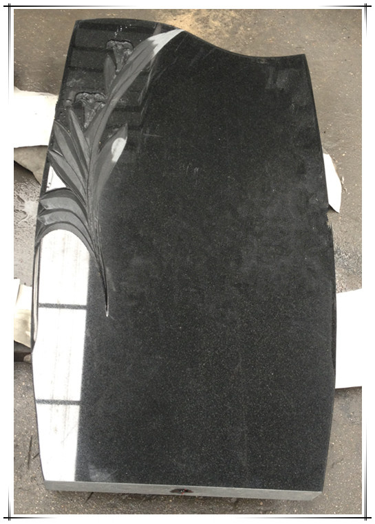 Russian Black Granite Funeral Monument Headstones Tombstone