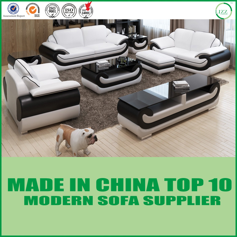 Modern Living Room Furniture Set Genuine Leather Sofa