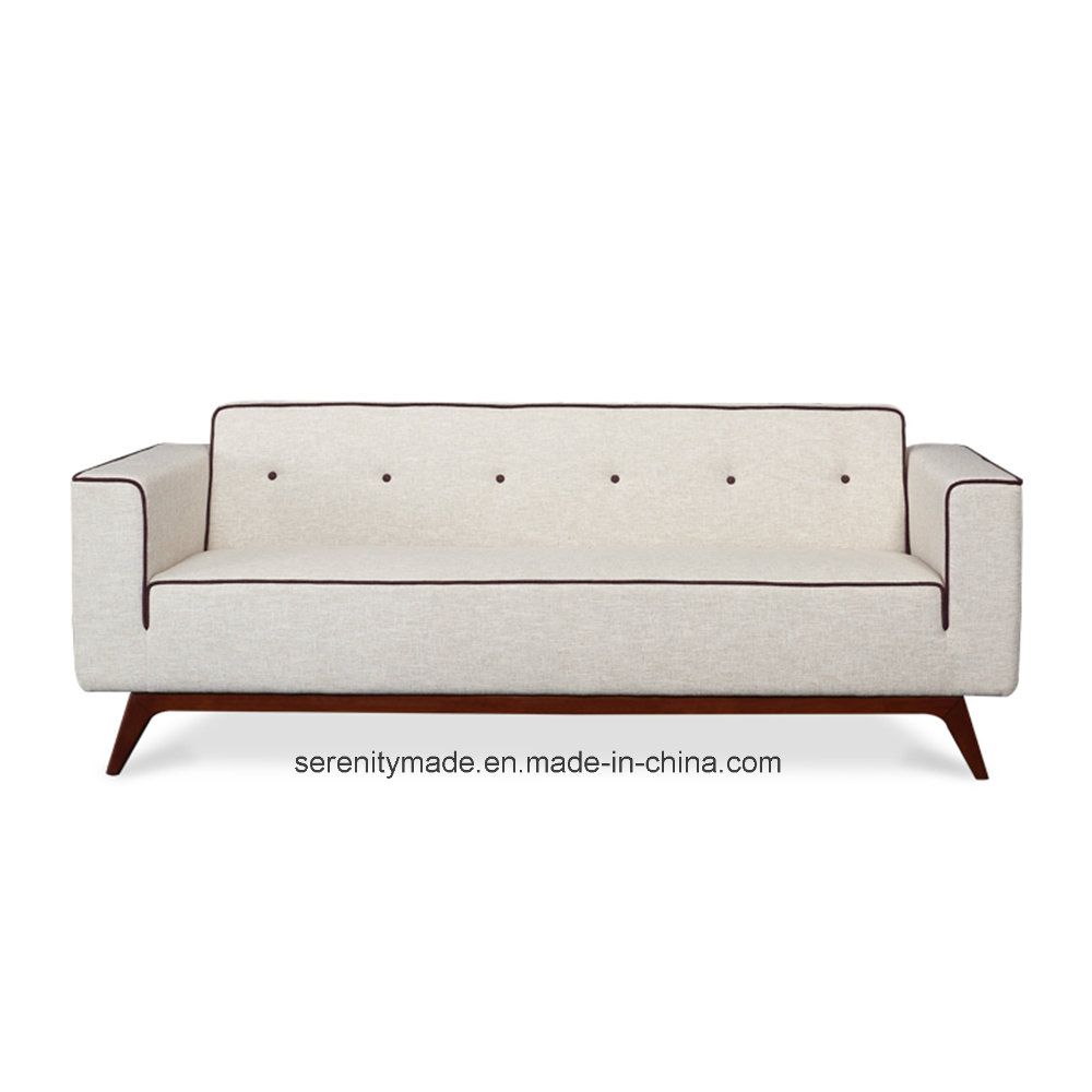 White Style Bright Modern Fabric Sofa Set for Living Room
