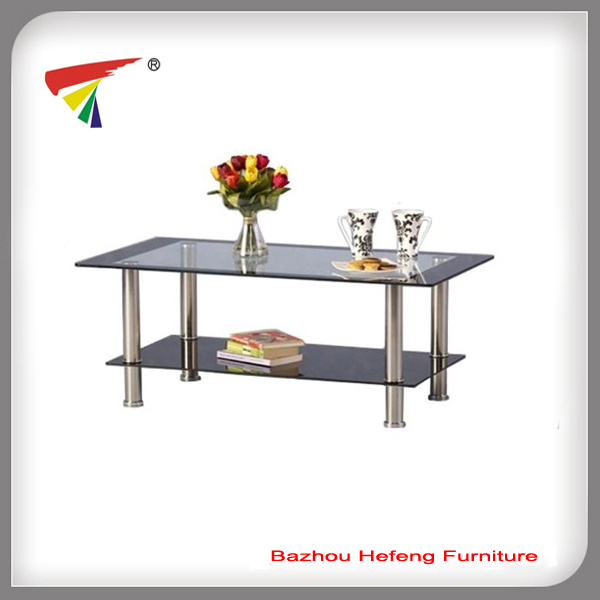 Clear Glass with Black Border Coffee Table (CT076)