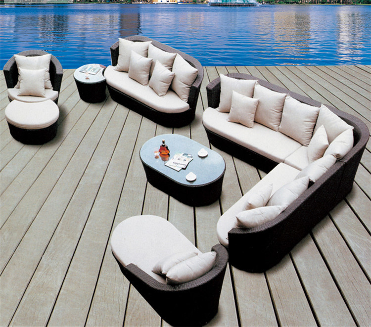Outdoor Leisure Sofa Garden Furniture Rattan / Wicker Sofa S247