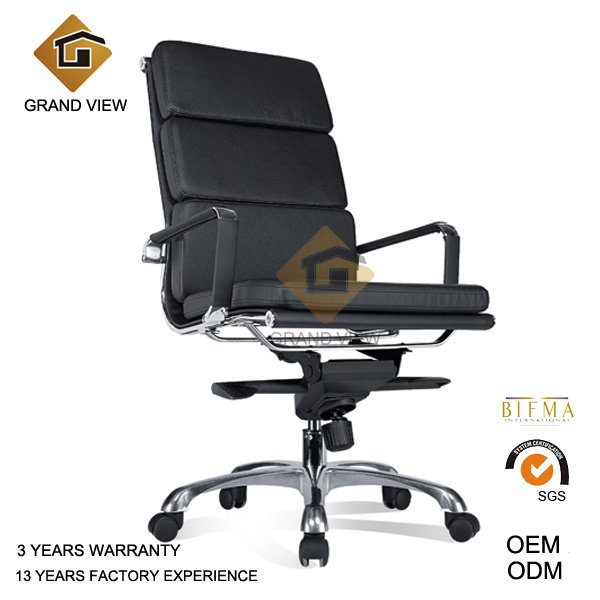 Black Leather Eames Aviator Executive Chair (GV-EA219)