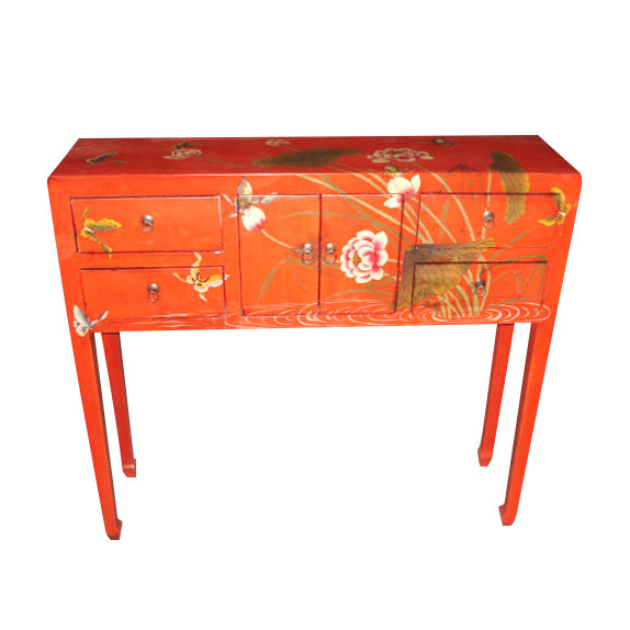 Antique Furniture Wooden Hand Painting Table Lwd227